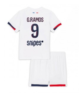 Günstige Paris Saint-Germain Goncalo Ramos #9 Auswärts Trikotsatzt Kinder 2025-26 Kurzarm (+ Kurze Hosen)